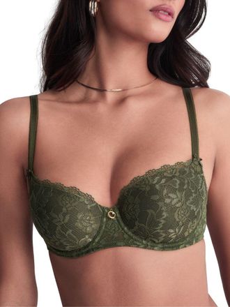 Aubade Womens Rosessence Care Half Cup Bra - Green Polyamide - Size 34E