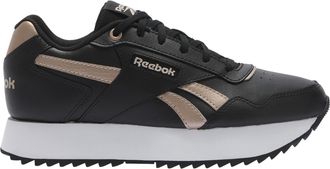Reebok Womens Glide Ripple Double Trainers, Black/White/Rose Gold, 39 EU, Black White Rose Gold, 7 UK