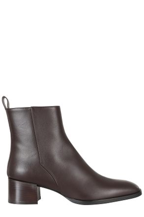 Roberto Festa Milano Dark Brown Loren Side Zip High Heel Leather Ankle Boots