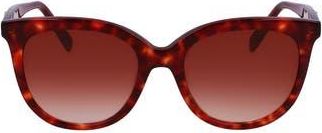 Longchamp 54mm Gradient Tea Cup Sunglasses in Red Havana at Nordstrom Rack
