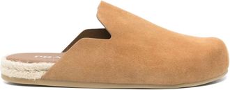 Prada Slippers in pelle scamosciata - Marrone