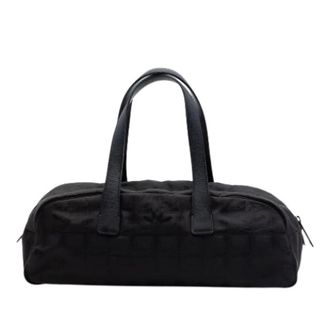 Chanel Pre-owned Canvas Handbag - Dames - Pre-owned - Zwart - Maat: ONE Size Leer