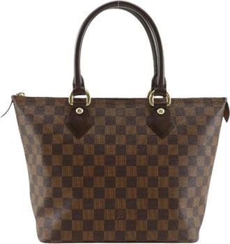 Louis Vuitton Pre-owned Saleya PM Damier Canvas Tote Bag - Dames - Vintage Handtas - Bruin - ONE Size - Vintage