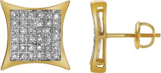 LuvMyJewelry Arrebatador 10K Yellow Gold Diamond Unisex Earrings - 0.33 Cts