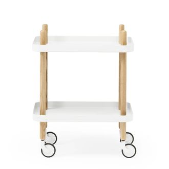 NORMANN COPENHAGEN Block Beistellwagen, Esche / weiss