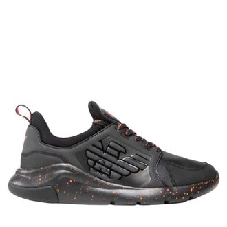 Emporio Armani X8X057Xk 217Neroarancione - Heren - Sneakers - Zwart - 39 EU - Polyester - Schoenen