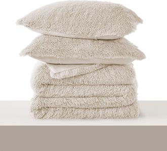 Puredown 3PC Faux Fur Comforter set