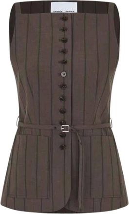 Sams&oslash;e & Sams&oslash;e Vests - - Jackets - Donna - Marrone - L