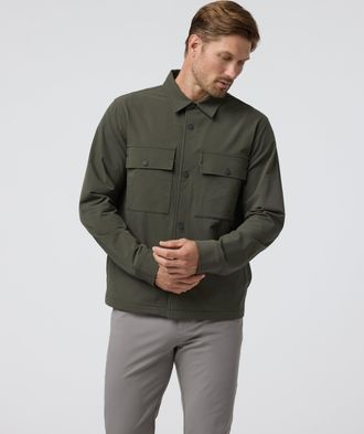 Vuori Clothing Lawson Tech Shirt Jacket | Oregano | Medium
