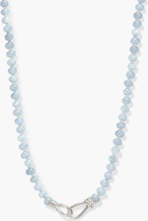 Mejuri Isla Adjustable Lariat Necklace in Aquamarine/dyed Jade by MEJURI at Nordstrom, Size 20