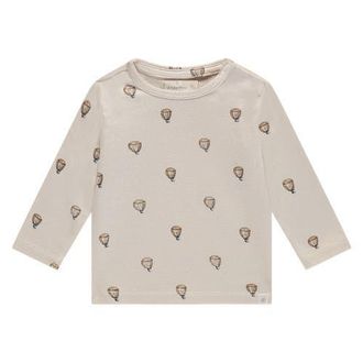 Babyface Hot Air Balloon Print Long Sleeve T-Shirt in Pearl at Nordstrom, Size 9M