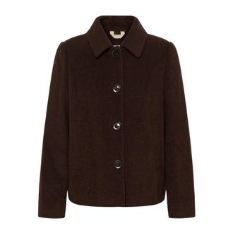 Part Two Single-Breasted Coats - Coats - Mujer - Marr&oacute;n - 3XL