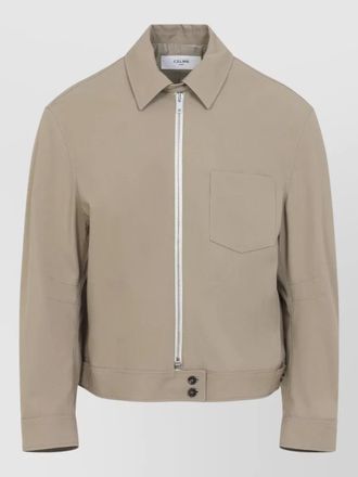 Celine cotton jacket horn buttons shirt collar