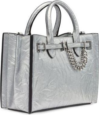 Karl Lagerfeld Cerise Leather Crossbody in Pearl/silver at Nordstrom