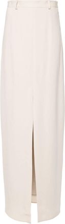 Styland slit-detail skirt - women - Viscose/Spandex/Elastane - S - Neutrals