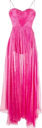 Maria Lucia Hohan Allar pleated silk gown - women - Silk/Spandex/Elastane/Nylon - 38 - Pink