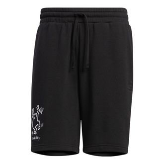 adidas Mens adidas neo x. Crossover Cartoon Stripe Athleisure Casual Sports Shorts Black HD7259