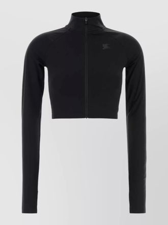 Burberry stretch nylon cropped sweatshirt high neck