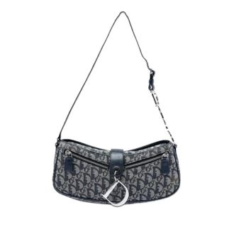 Dior Pre-owned Shoulder Bags, female, Blue, Size: ONE SIZE Pre-owned Canvas Shoulder Bag