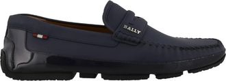 Bally Mens Ink Pintos Leather Loafers