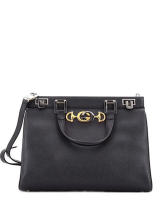 Gucci Zumi Top Handle Bag Leather Medium satchel - Nero