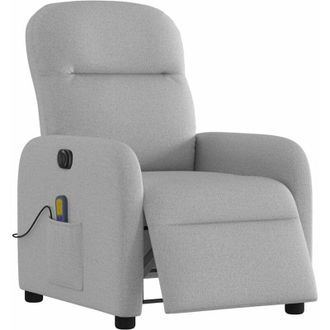 vidaXL Vidaxl - Sill&oacute;n Reclinable De Masaje El&eacute;ctrico Tela Gris Nube
