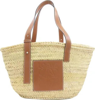 Loewe Beige Raffia Basket Tote Bag (Pre-Owned)