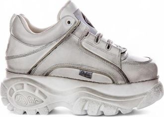Buffalo Oliekalfsleren Veterschoen - Dames - Sneakers - Wit - 39 EU - Schoenen