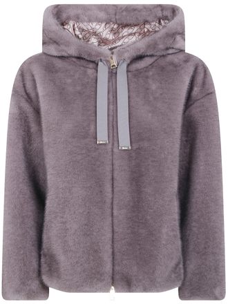 Herno Jacket Soft Faux Fur Bomber Soft Faux Fur