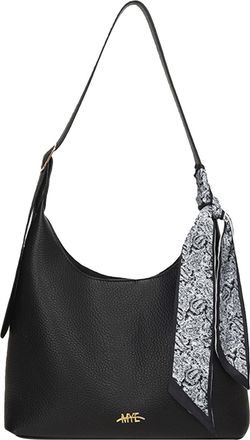 Generic PU Leather Trendy Shoulder Bag Versatile Hobo Bag for Women Work Shopping(Black) (Black)