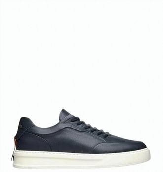 Barracuda Blue Slip On Leather Sneakers