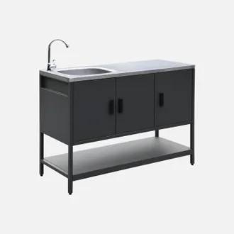 Sweeek Cucina Da Esterno Modulare In Acciaio Con Lavandino, 120cm
