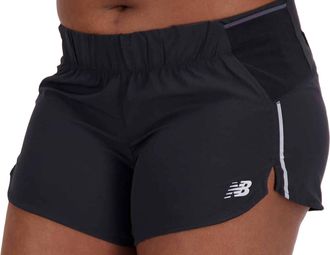 New Balance Womens Impact Run 3 Short In Black