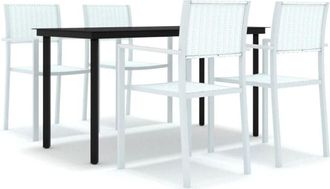 vidaXL Vidaxl - 5 Piece Garden Dining Set White