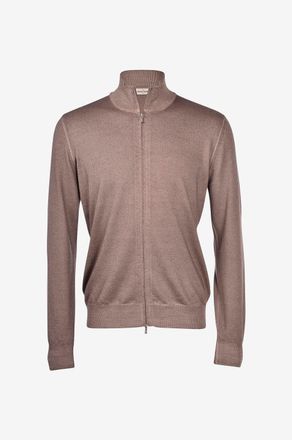 Gran Sasso Feiner Cardigan mit Reissverschluss und Stehkragen