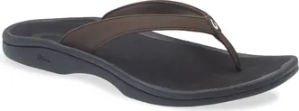Olukai Ohana Flip Flop in Dark Java/black at Nordstrom, Size 10