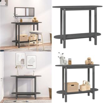vidaXL Tavolo Consolle Grigio 110x40x80 cm in Legno Massello di Pino - Tavolo da ingresso - Tavolo in pino