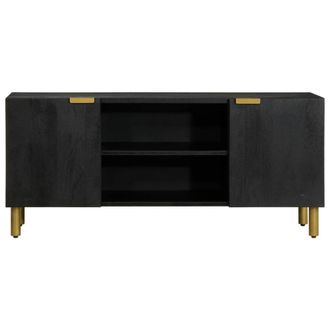 Berkfield Home TV Cabinet Black 105x33x46 cm Engineered Wood | Size: 105 x 33 x 46 cm