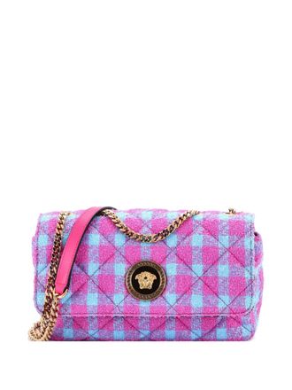 Versace Medusa Icon Chain Flap Bag Quilted Tweed East West shoulder bag - women - Fabric - One Size - Pink