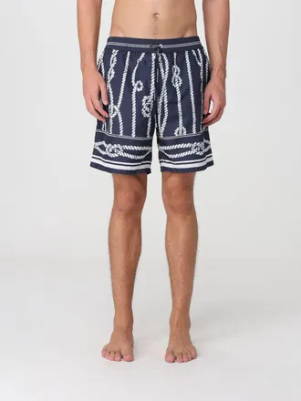 Dolce & Gabbana Shorts da mare modello boxer con stampa grafica e coulisse in vita