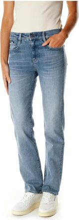 G-Star Strace Straight Jeans - Dames - Regular Fit Jeans - Blauw - W26 L34 - Katoen - Jeans