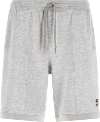 Brunello Cucinelli Gray Silk Bermuda Mens Shorts
