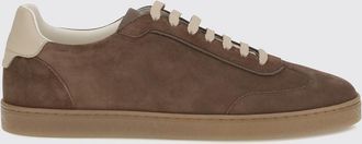 Brunello Cucinelli Sneakers basse in pelle di vitello scamosciata con logo