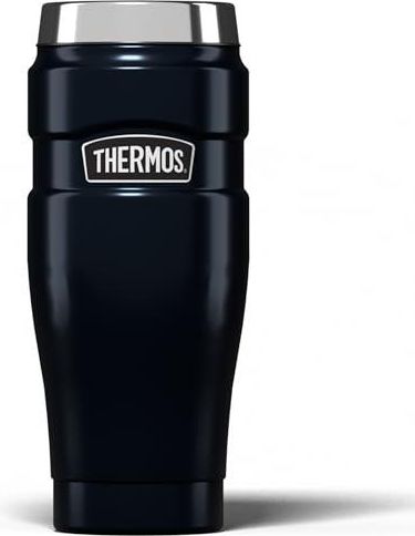 Thermos STAINLESS KING Thermobecher aus Edelstahl blau 0,47l - Coffee to Go Becher, absolut dicht, spülmaschinenfest, 7h heiß & 18h kalt, mit Haken für Teebeu ab 23,02 €