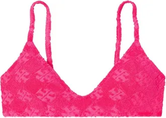 Tory Burch Bold Pink Terry Bikini Top