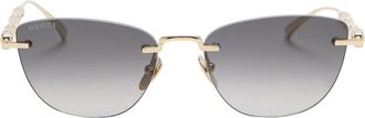 Gucci Sunglasses, female, Yellow, Size: ONE SIZE Cat-eye Sunglasses