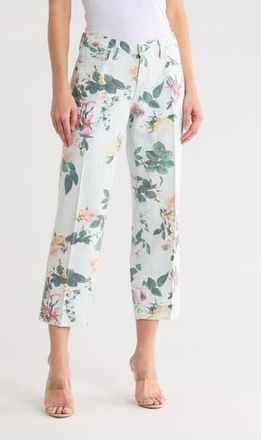 L'agence Blaine Low Rise Crop Stovepipe Jeans in Multi Floral Bleach at Nordstrom Rack, Size 28
