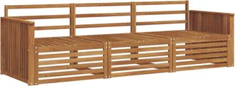 vidaXL Conjunto De Sof&aacute;s De Exterior 3 Uds. Natural Vidaxl