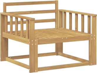vidaXL Sof&aacute; Intermedio De Exterior Madera De Acacia S&oacute;lida Blanco Vidaxl