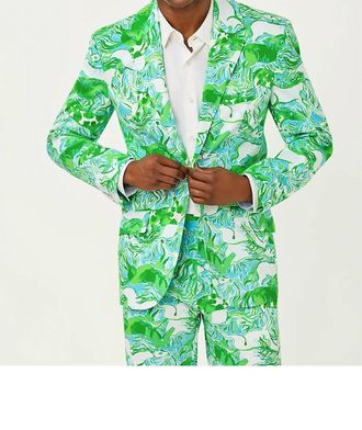 Lilly Pulitzer Stuff Flagler Blazer In Capri Blue Galloping Gals